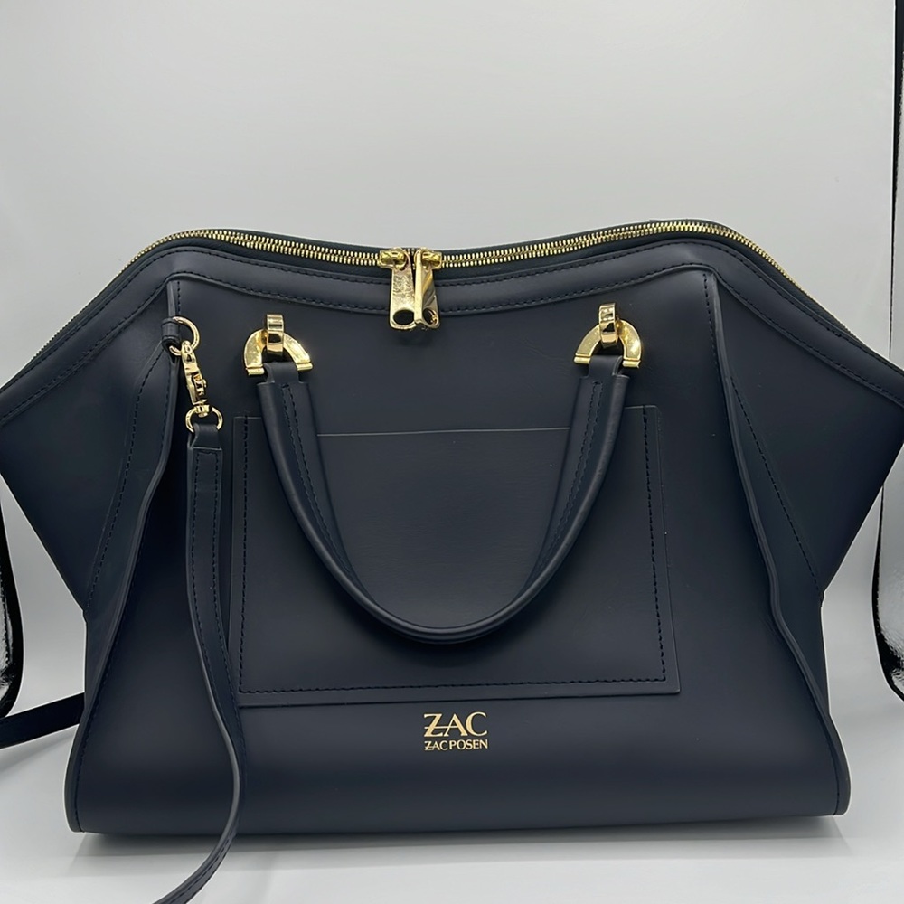 ZAC Zac Posen Eartha Iconic Jumbo Double Handle Satchel Crossbody Bag - Picture 2 of 11